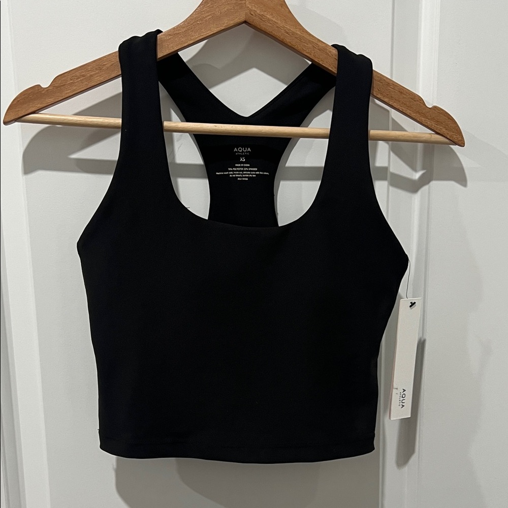 New! Aqua‎ Women's Black Sports Bra Size XS